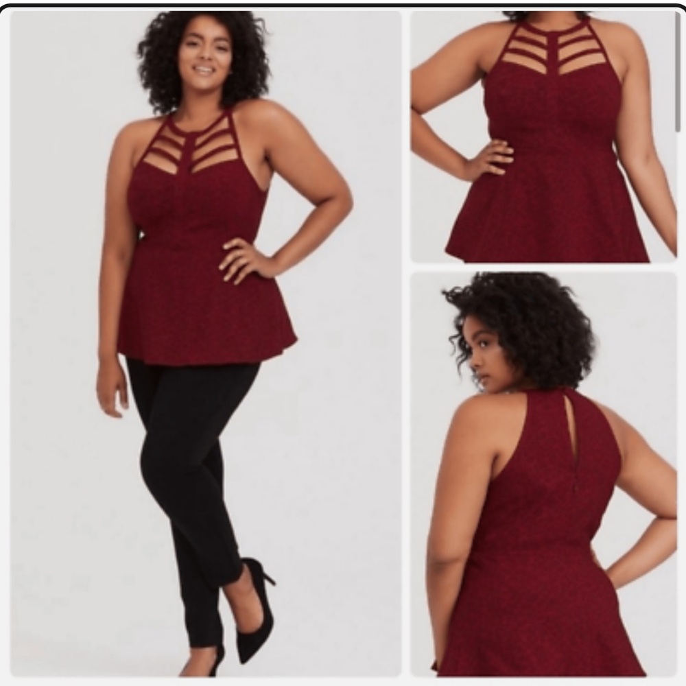 Torrid Burgundy Halter Top